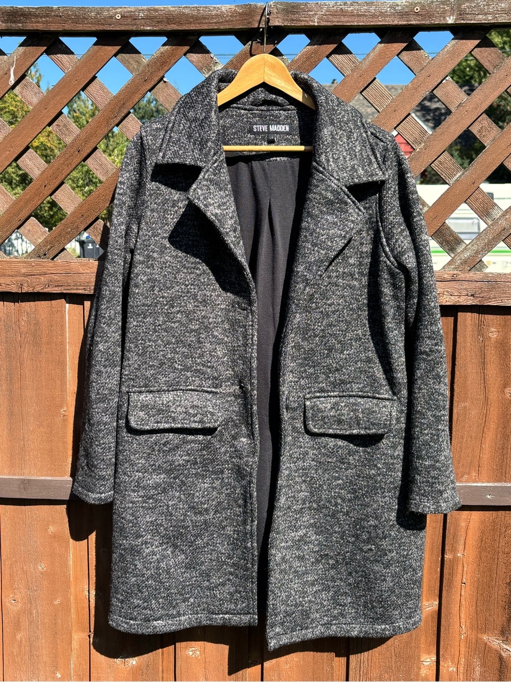 Steve Madden Charcoal Grey Pea Coat | Size Large